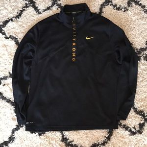 Nike dri fit live strong 1/4 zip